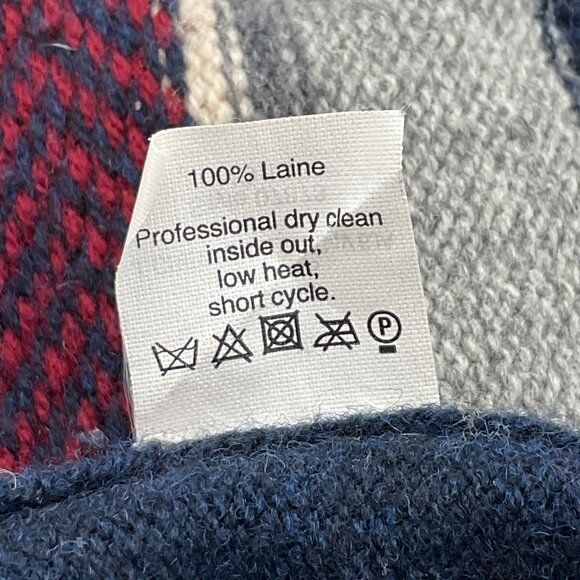 J.Crew Jeweled Fair Isle Stripe Crewneck 100% Wool Long Sleeve Sweater LG - Picture 8 of 9